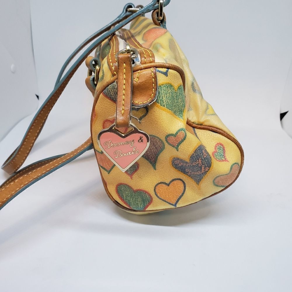 Dooney & Bourke Heart Patterned Bag 10.5"x5" - Picture 4 of 7